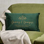 Christmas Cuddle Spot Personalised Velvet Cushion, thumbnail 1 of 3