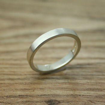 Recycled White Gold Personalised Wedding Band, 3mm Wide, 4 of 6