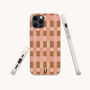 Pink And Brown Checker Eco Phone Case, thumbnail 1 of 6