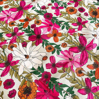 Vivid Blooms Floral Luxury Cotton Handmade Apron, 8 of 11