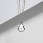 Diamond Teardrop Urn Necklace 925 Silver, thumbnail 2 of 5