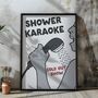 Shower Karaoke | Bathroom Art Print, thumbnail 3 of 4