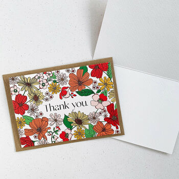 Floral Thank You Card, 3 of 3