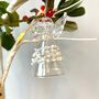 Christmas Glass Hanging Angel With Pearl Skirt, thumbnail 4 of 4
