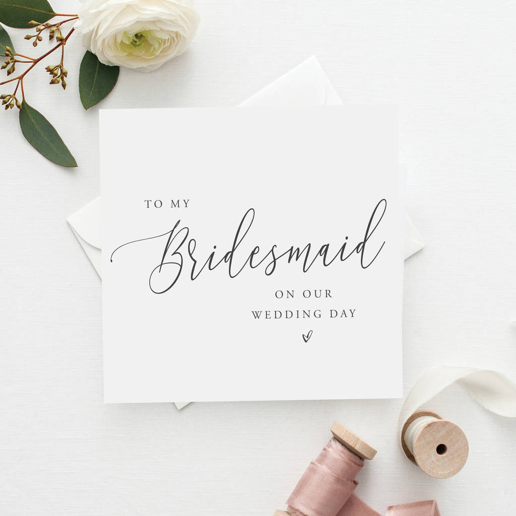Modern Text To My Bridesmaid Card, 1 of 5