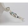 Silver Bangle With Blue Topaz, Iolite And Pearl, thumbnail 1 of 7