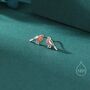 Sterling Silver Crystal Robin Bird Stud Earrings, thumbnail 1 of 12