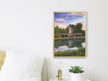 Valentines Park London Travel Poster Art Print, 3 of 8