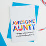 Awesome Aunty Personalised Card, thumbnail 2 of 2