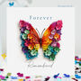 Forever Remembered Butterfly Flowery Wings Card, Not 3D, thumbnail 1 of 12
