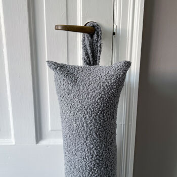 Sherpa Fluffy Sheep Door Draught Excluder Grey, 3 of 4