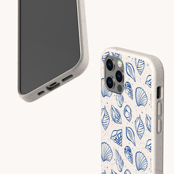 Cobalt Sea Shells Eco Phone Case, 3 of 8