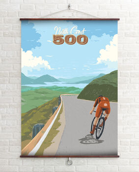 North Coast 500 Nc500 Cycling Travel Poster Art Print, 2 of 6