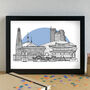 Seoul Skyline Travel Art Print Unframed, thumbnail 1 of 6
