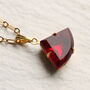Art Deco Ruby Red Necklace Pendant, thumbnail 1 of 6