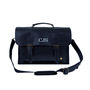 Personalised Navy Leather Classic Messenger, thumbnail 2 of 9