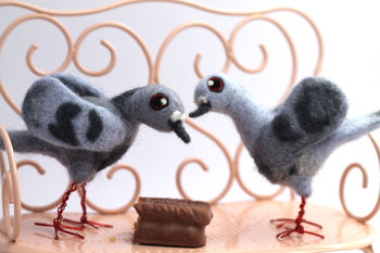 Needle Felted Pigeon Ornament, 4 of 6