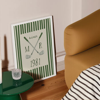 Personalised Golf Print Gift For Golfer, 8 of 11