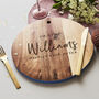 Personalised Couples Wooden Chopping Board, thumbnail 4 of 6