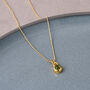 Gem Dot Peridot August Birthstone Necklace, thumbnail 3 of 5