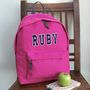 Personalised Applique Name Backpack All Colours, thumbnail 8 of 11