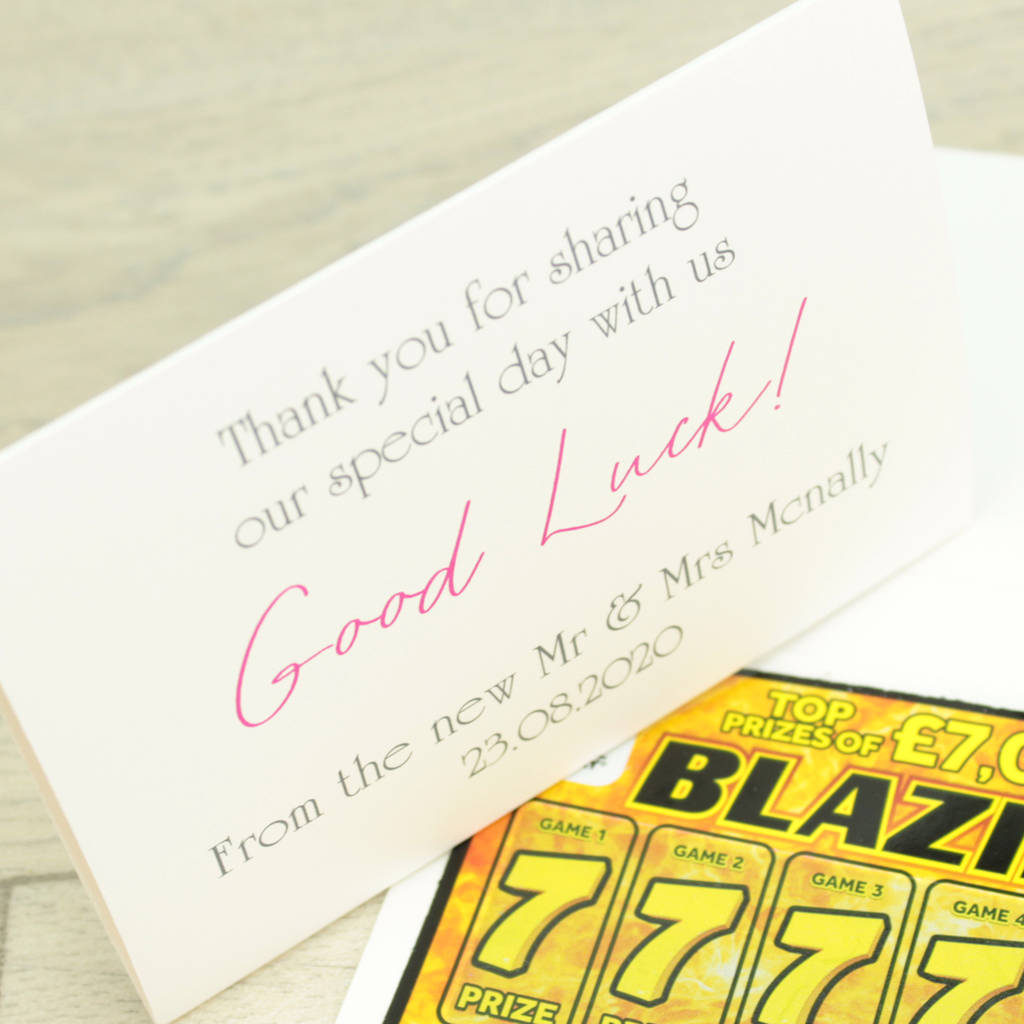 classic lottery ticket wedding favour walletdreams to