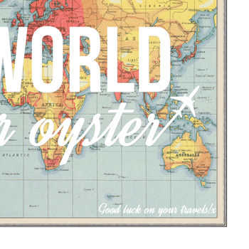 'The World Is Your Oyster' Map Print, 5 of 5