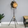 Industrial Floor Standing Tripod Standing Lamp, thumbnail 1 of 4