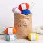 Heart Hat Easy Knitting Kit Valentines Navy, thumbnail 10 of 11