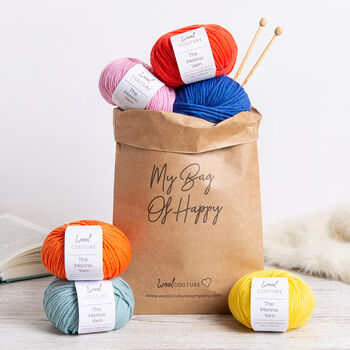 Heart Hat Easy Knitting Kit Valentines Navy, 10 of 11