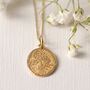 Marigold Sterling Silver And Gold Engraved Pendant, thumbnail 5 of 12