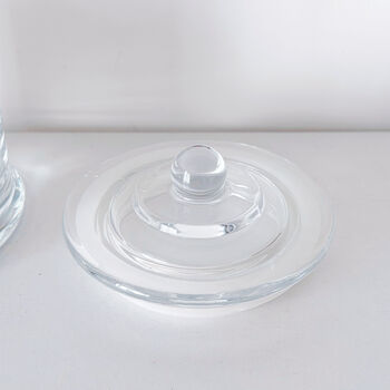 Luxury Clear Glass Bathroom Jar With Airtight Lid, 7 of 11