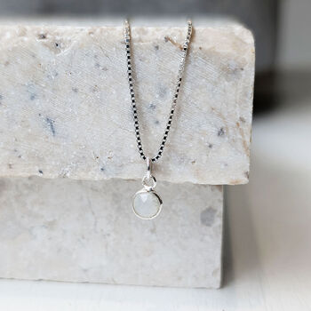 Rainbow Moonstone Gemstone Necklace, 2 of 9