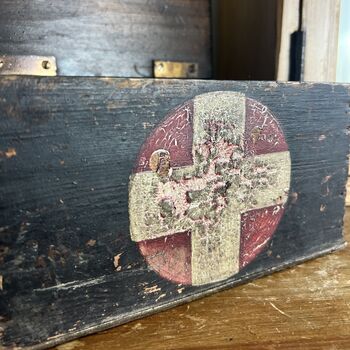 Vintage Wooden First Aid Medical Box, 5 of 8