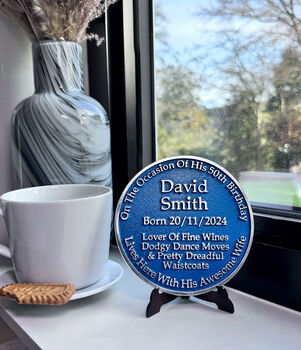 Personalized Polished Metal Heritage Gift Plaque, 3 of 3