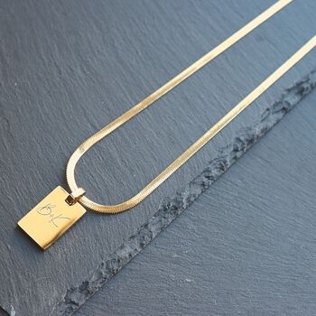 Personalised Snake Chain Monogram Necklace, 8 of 10