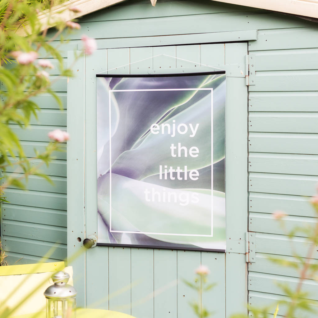 Enjoy The Little Things Botanical Outdoor Garden Poster, 1 of 8