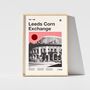 Leeds Corn Exchange Mid Century Style Print, thumbnail 2 of 8