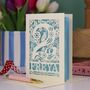 Personalised 2nd Birthday Card Papercut Woodland Design, thumbnail 6 of 8