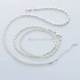 White Pearl Beaded Necklace Or Double Stranded Bracelet With Sterling Silver Beads, thumbnail 10 of 10