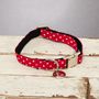 The York Red And White Spotted Dog Collar And Lead Set, thumbnail 4 of 6
