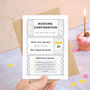 Personalised Birthday Booking Confirmation Card, thumbnail 3 of 10