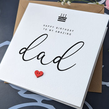Personalised Handmade Birthday Card For Special Dad, 4 of 4