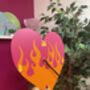 Flames Heart Shape Decorative Clock, thumbnail 10 of 12