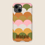 Personalised Retro Scallop Pattern Snap Phone Case, thumbnail 1 of 2