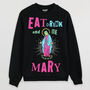 Eat Drink And Be Mary Women's Christmas Jumper, thumbnail 5 of 5