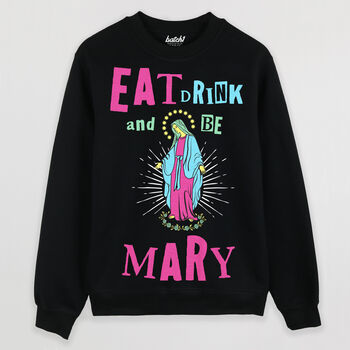 Eat Drink And Be Mary Women's Christmas Jumper, 5 of 5
