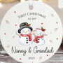 Personalised First Christmas Bauble For Grandparents Keepsake Gift, thumbnail 3 of 3