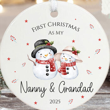 Personalised First Christmas Bauble For Grandparents Keepsake Gift, 3 of 3