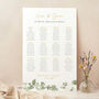 White Floral Personalised Wedding Table Plan, thumbnail 1 of 3